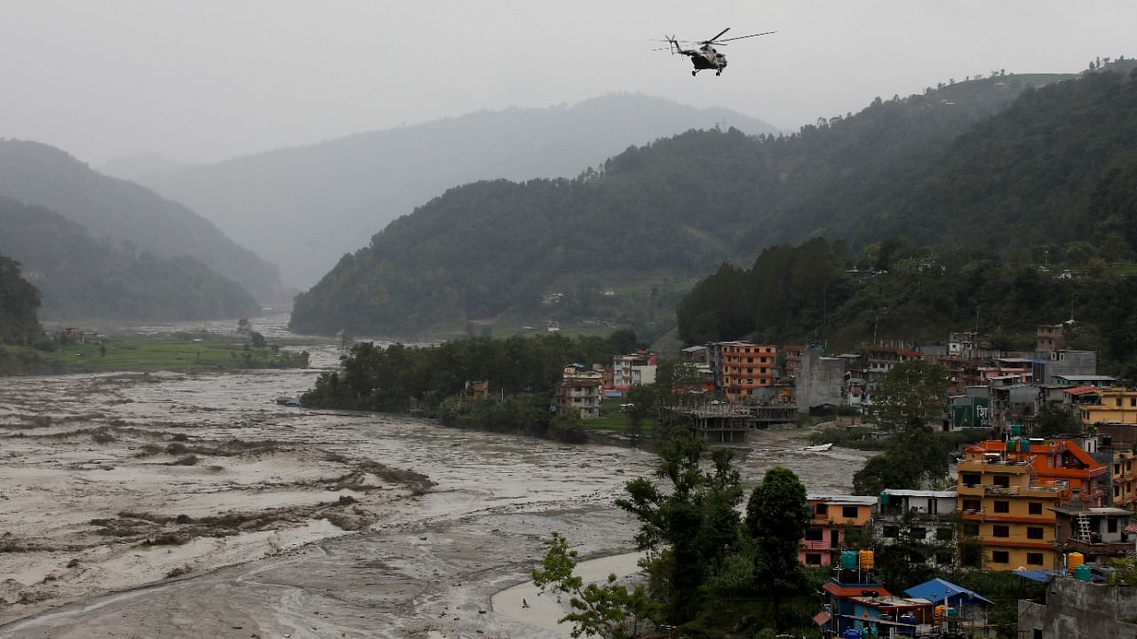 Flash floods in Sindhupalchok. Credit: Reuters Photo