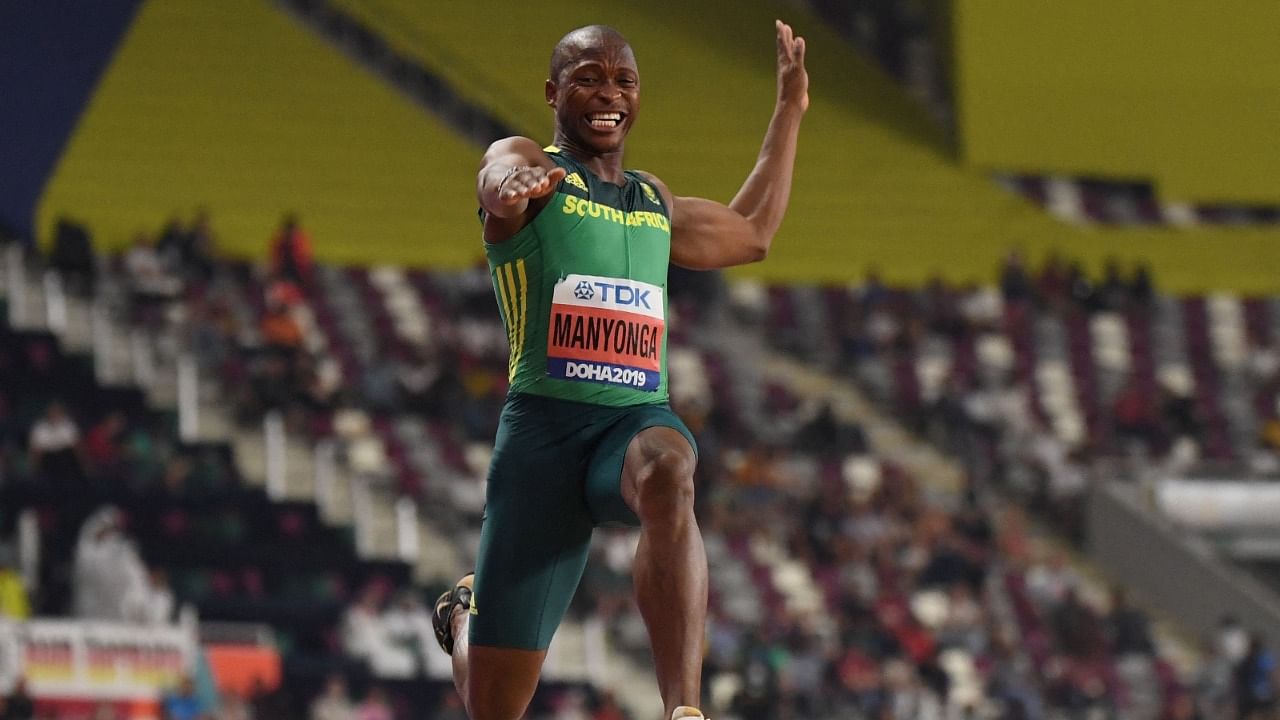 South Africa's Luvo Manyonga. Credit: AFP File Photo