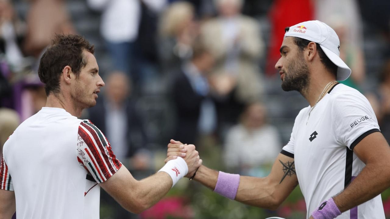 Murray eased past Benoit Paire in his opening match on Tuesday but world number nine Berrettini was too big a step up. Credit: Reuters Photo