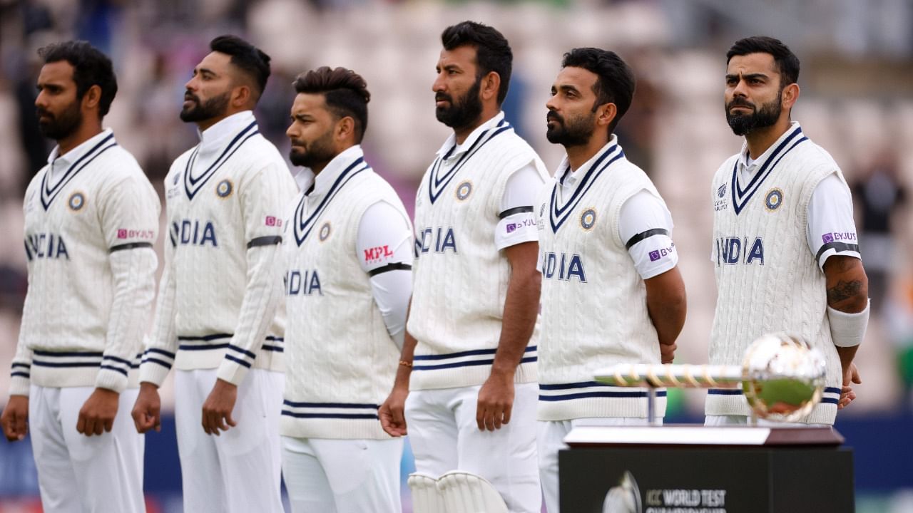 Indian players wear black armbands at the World Test Championship Final. Credit: Reuters File Photo
