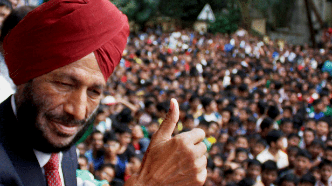 Milkha was officially hand-timed at 45.6 seconds during his fourth-place finish in the Olympics. Credit: PTI Photo