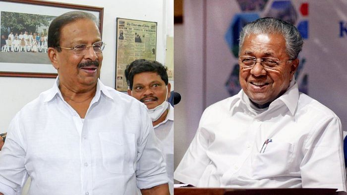 Kerala Congress chief K Sudhakaran (L) and Kerala CM Pinarayi Vijayan. Credit: PTI Photos