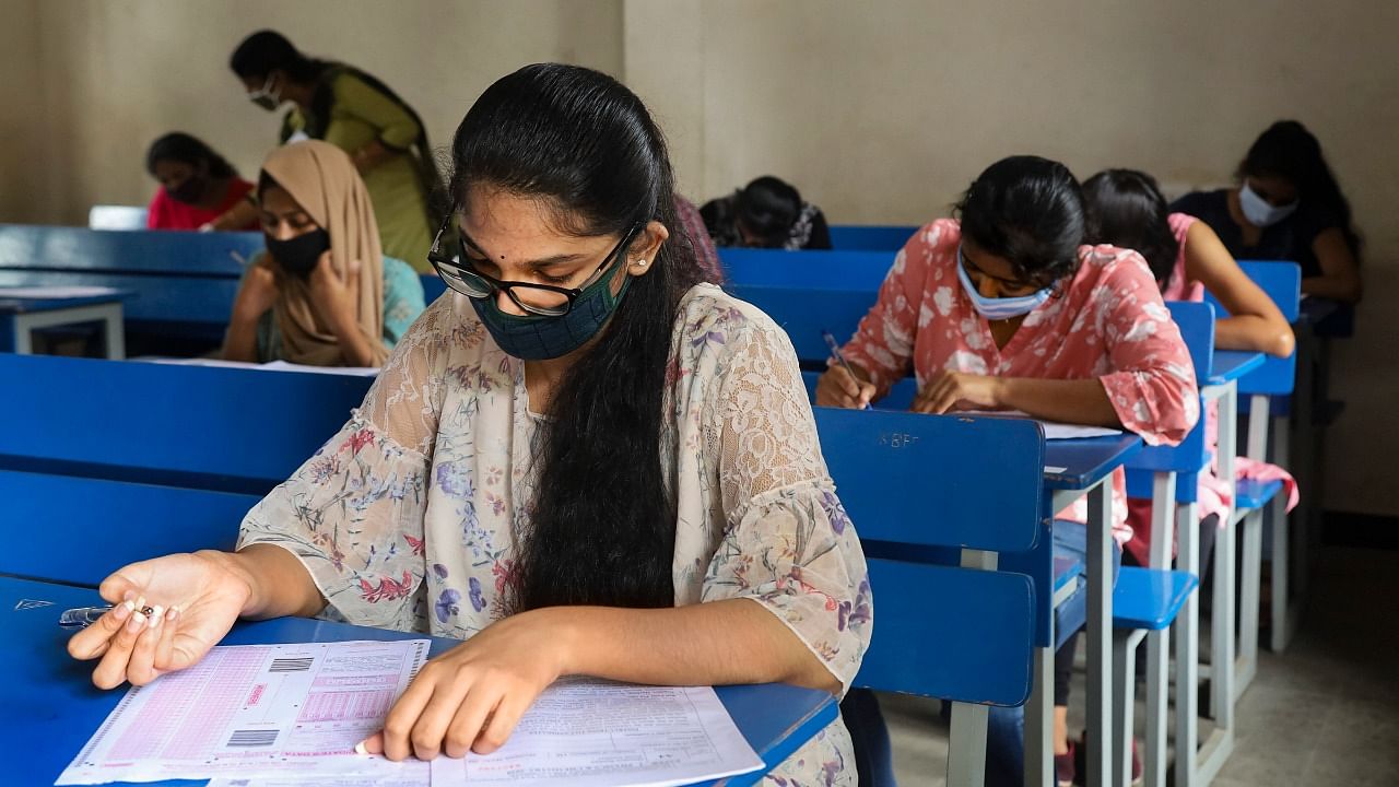 The minister also said that as many as 56,04,628 students have registered themselves for the board examinations in 2021. Credit: PTI File Photo