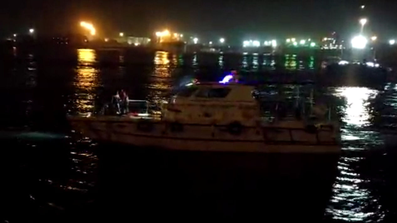 A CISF patrolling boat rushed to the spot and, with the help of a tug boat, a search and rescue operation was carried out. Credit: Special Arrangement