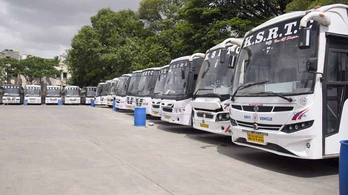 Karnataka State Road Transport Corporations (KSRTC) said that buses will be operated in compliance with the guidelines of the respective states. Credit: DH Photo/S K Dinesh