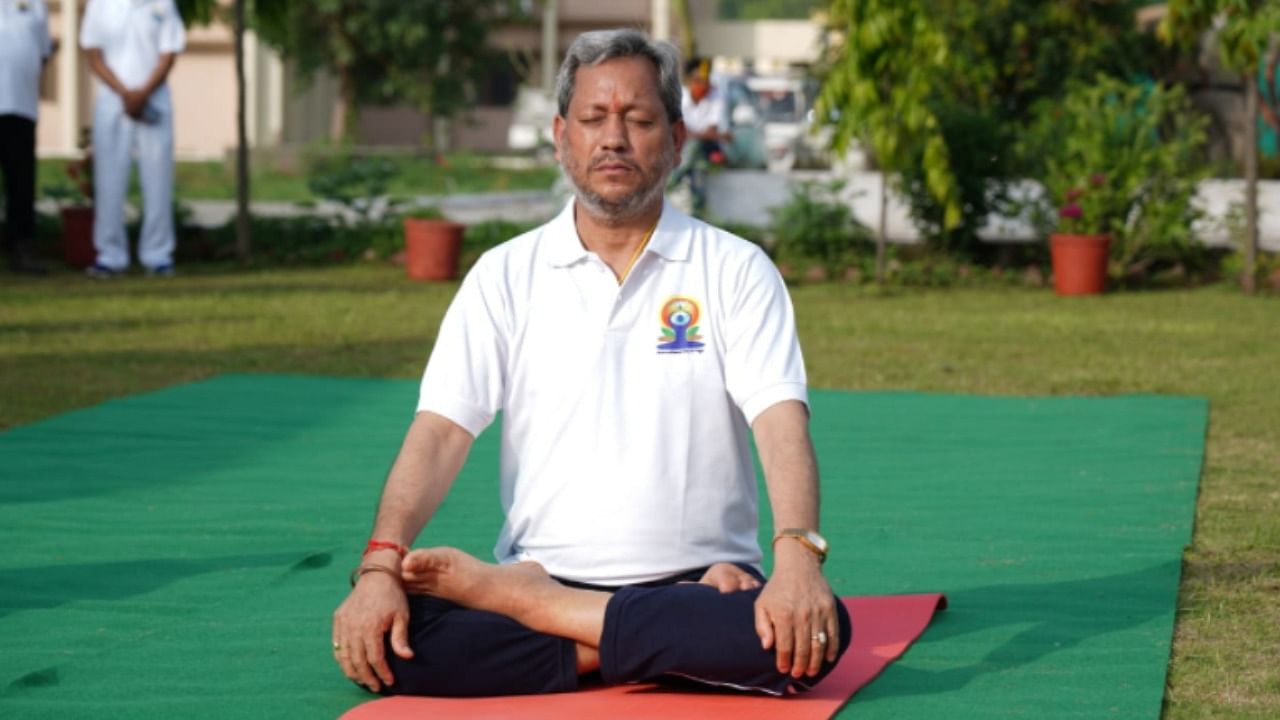 He said yoga is a science that unifies the body, heart and soul. Credit: Twitter/@drhsrawatuk