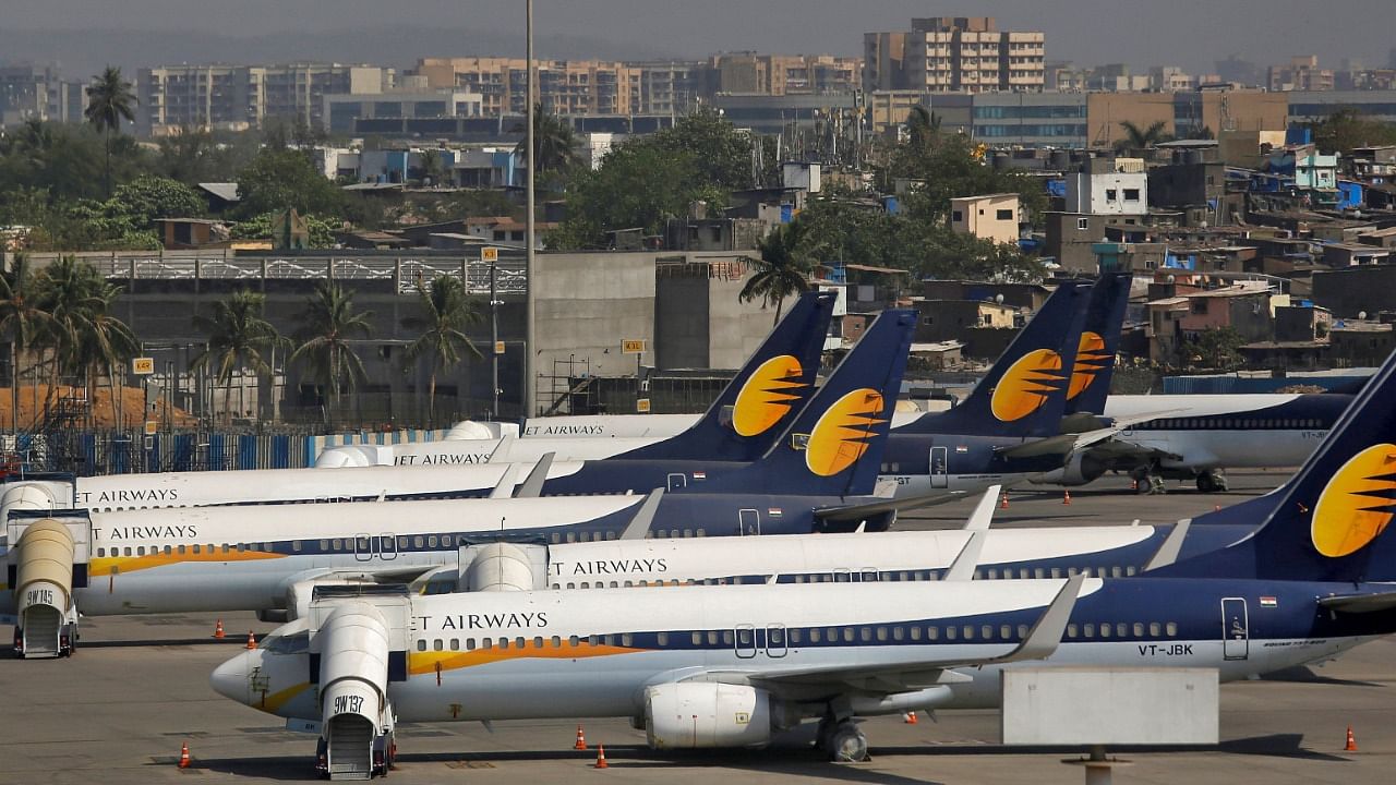 Jet Airways which started off as an air tax operator in 1993 and became a scheduled carrier in 1995. Credit: Reuters File Photo