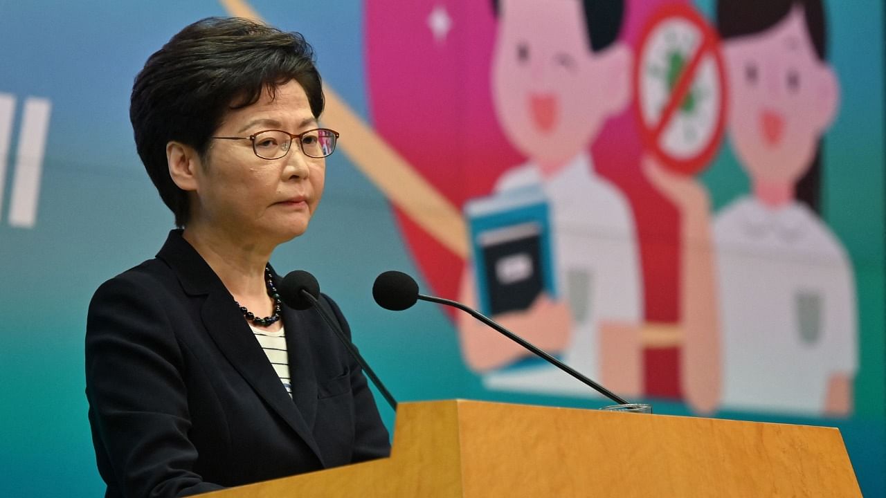 Hong Kong leader Carrie Lam. Credit: AFP Photo