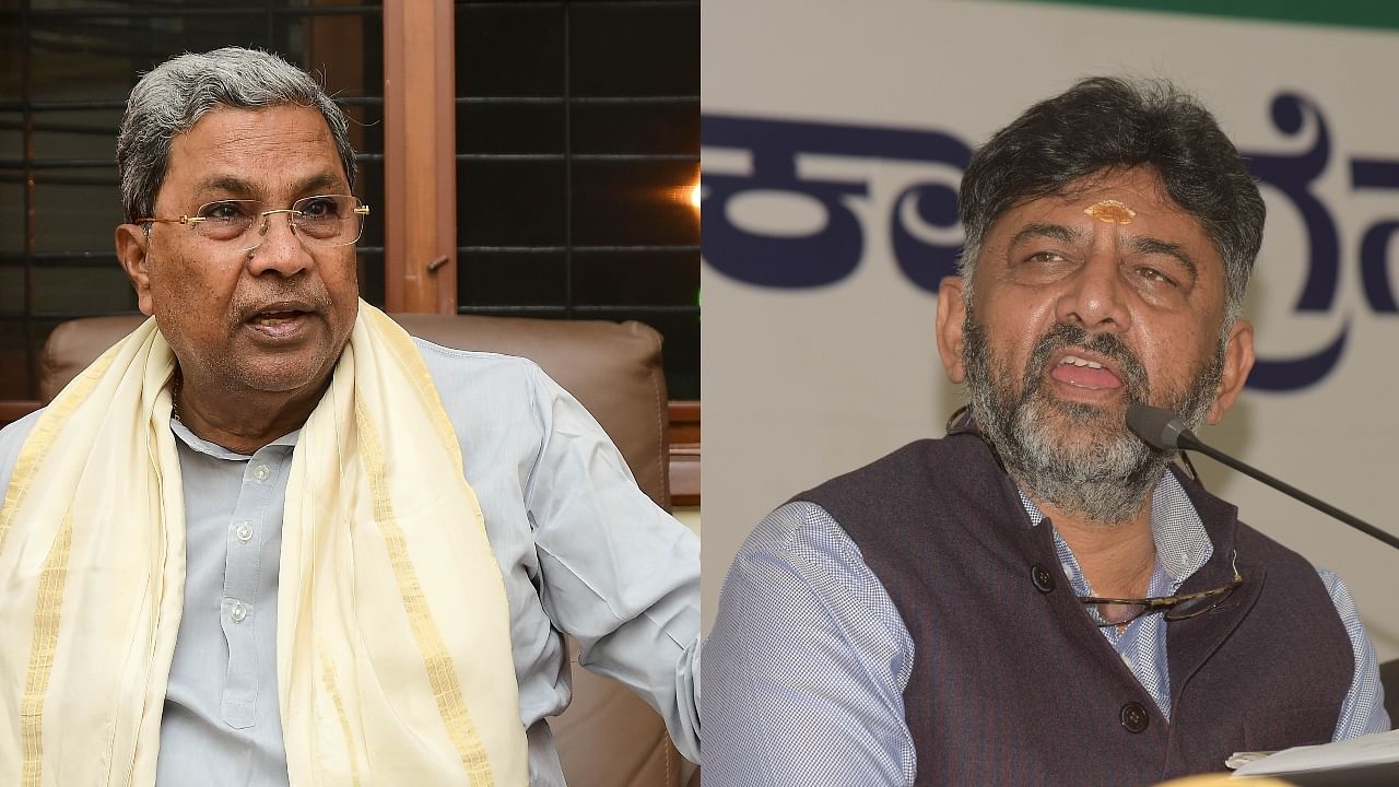 Tensions between former Karnataka CM Siddaramaiah (L) and KPCC President D K Shivakumar have risen to new levels. Credit: DH File Photos