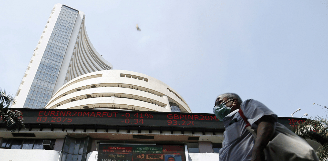The S&P BSE Sensex was up 0.82 per cent at 53,013.20 by 10.39 am, while the NSE Nifty 50 index rose 0.87 per cent to 15,883.95. Credit: Reuters Photo
