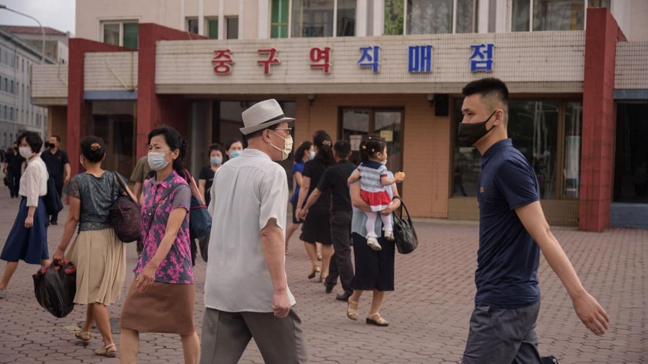Pyongyang walk to work during rush hour in Pyongyang. Credit: AFP Photo
