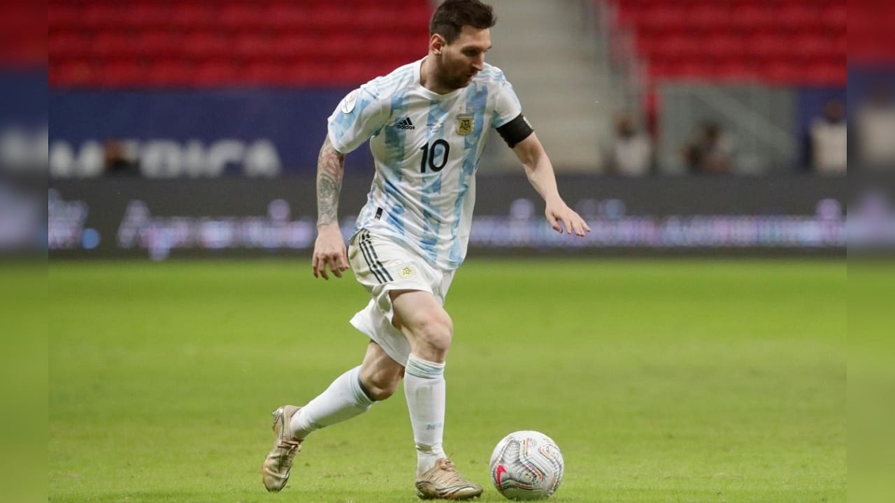 Argentina's Lionel Messi in action. Credit: Reuters Photo