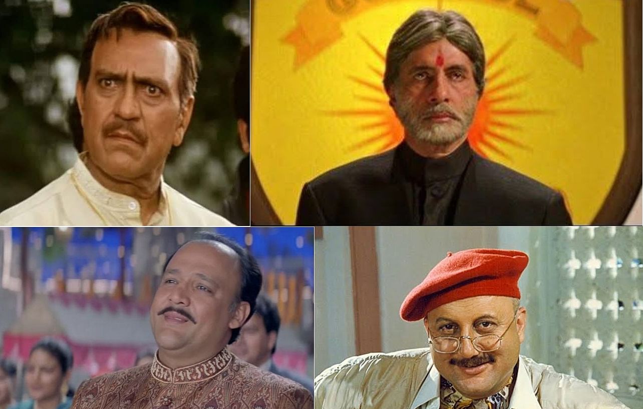 (Clockwise from top left) Amrish Puri, Amitabh Bachchan, Anupam Kher and Alok Nath are some reel-life fathers from Bollywood who stay fresh in our memories.