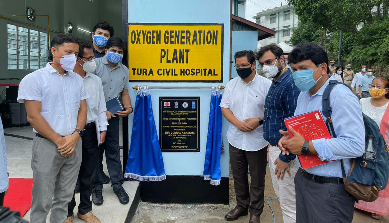 Oxygen plant at Tura civil hospital in Meghalaya inaugurated on Tuesday. Credit: Meghalaya government