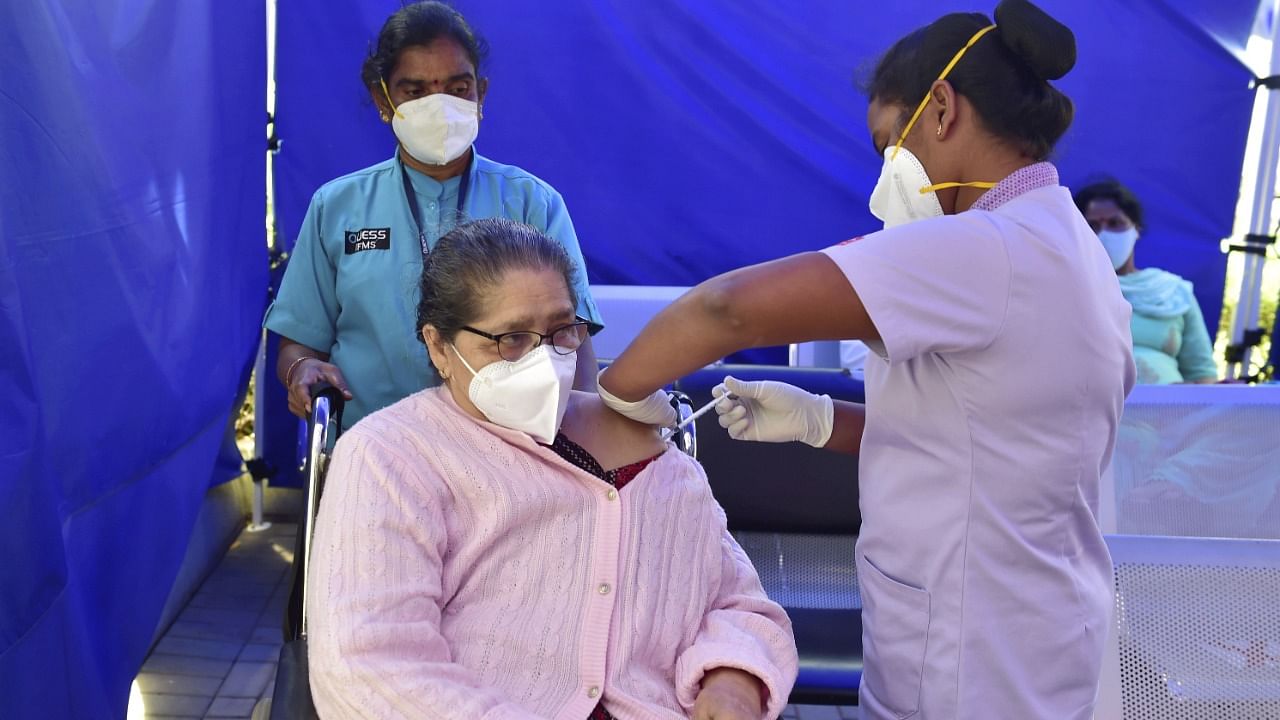 Bengaluru urban district has also been the No.1 district in the country for the overall vaccinations. Credit: PTI File Photo