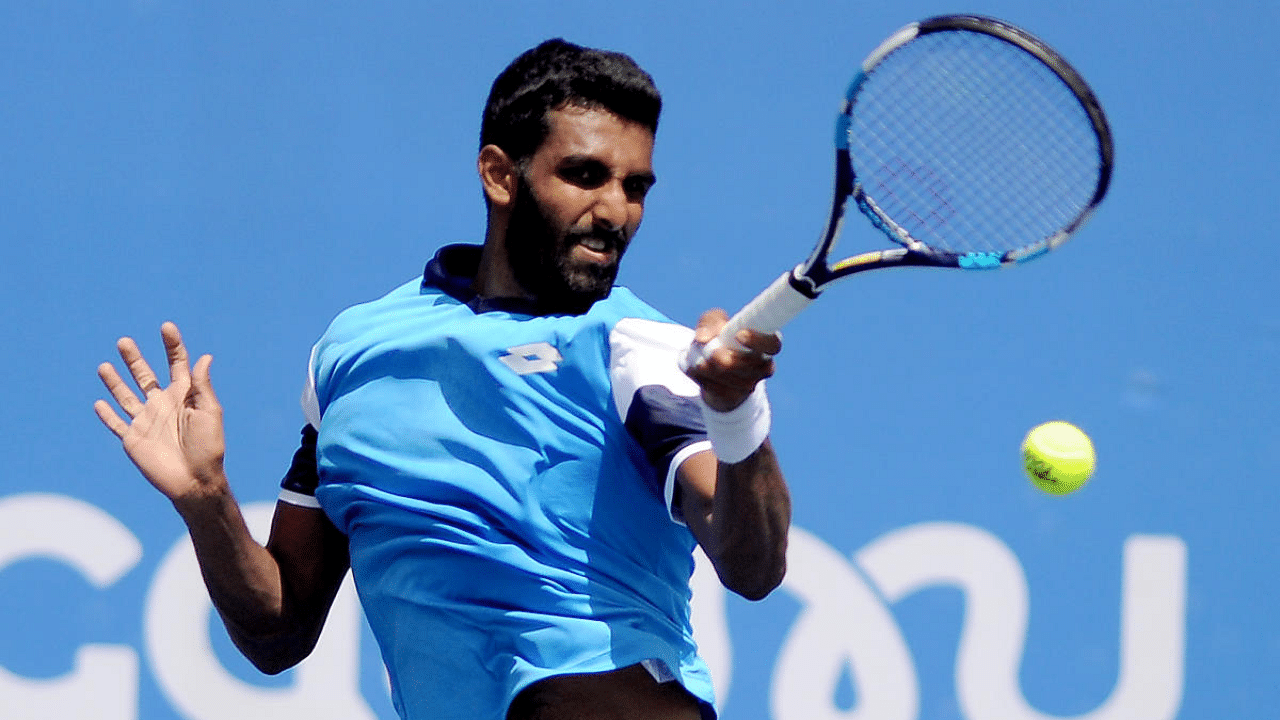 India’s Prajnesh Gunneswaran. Credit: DH File Photo