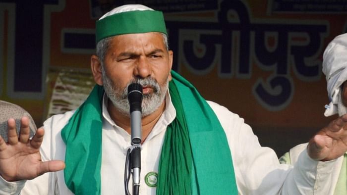 Bharatiya Kisan Union (BKU) leader Rakesh Tikait. Credit: PTI Photo