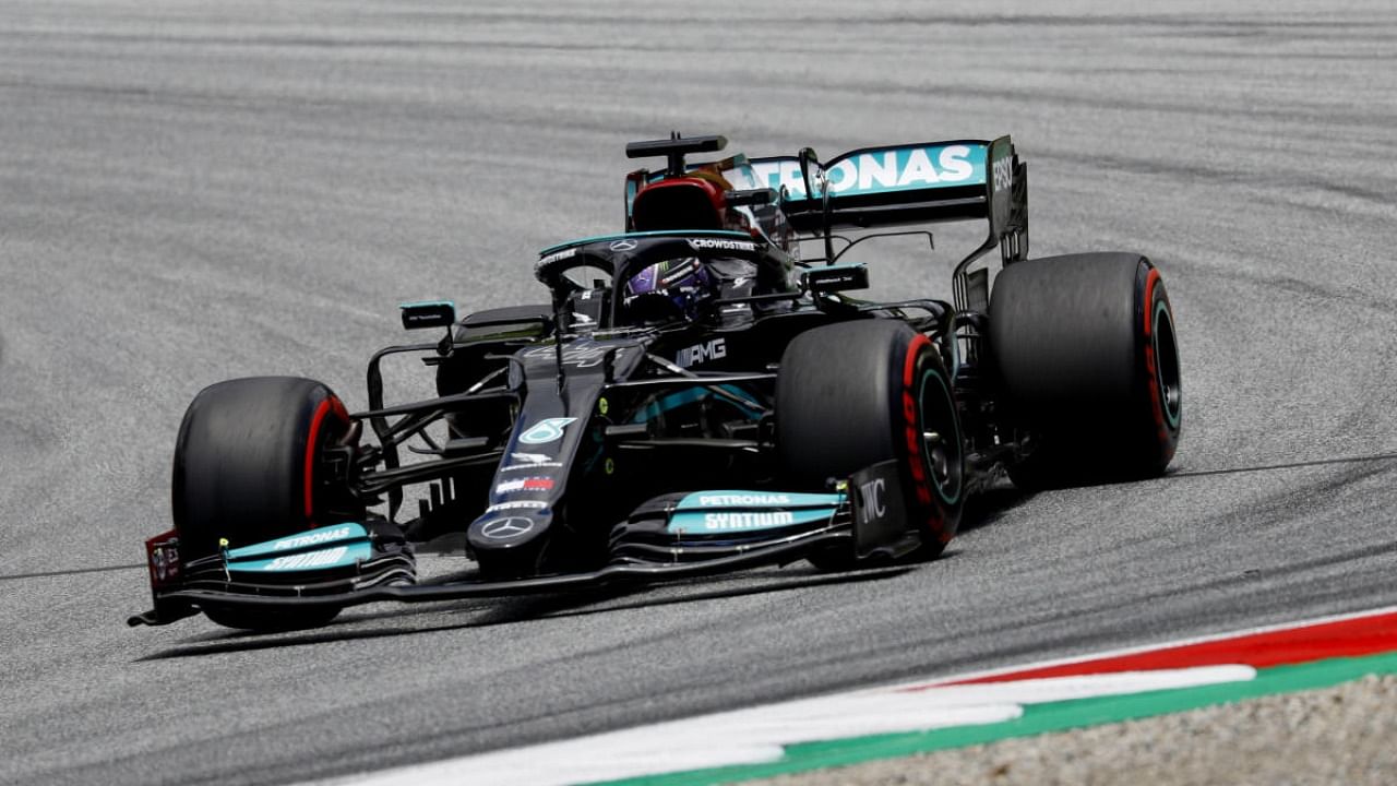  Mercedes' Lewis Hamilton during practice. Credit: Reuters Photo