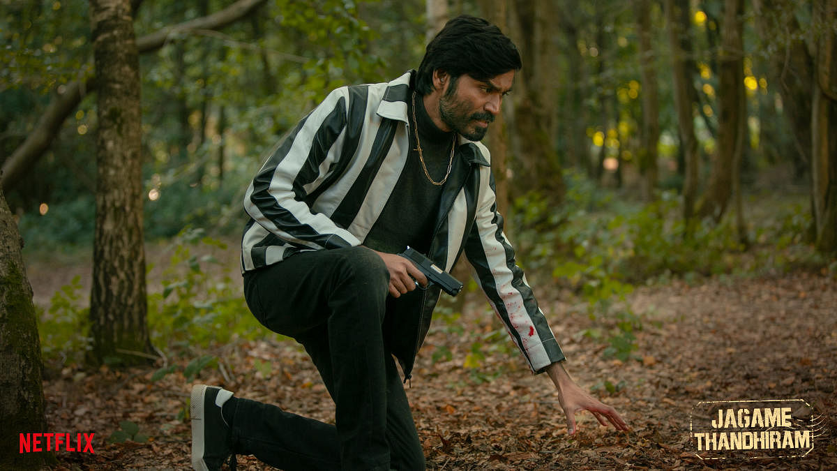 Dhanush plays quirky gangster Suruli in ‘Jagame Thandhiram’.