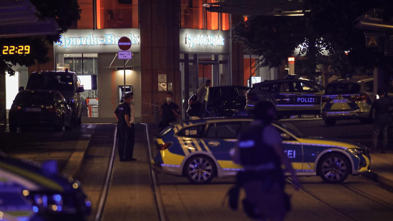 Police secures the city center in Wuerzburg, southern Germany. Credit: AFP Photo