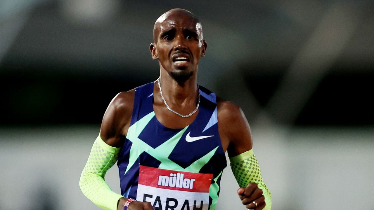 Mo Farah reacts after the Men's 10,000m as he fails to qualify for the 10,000m event at the Tokyo Olympics. Credit: Reuters Photo