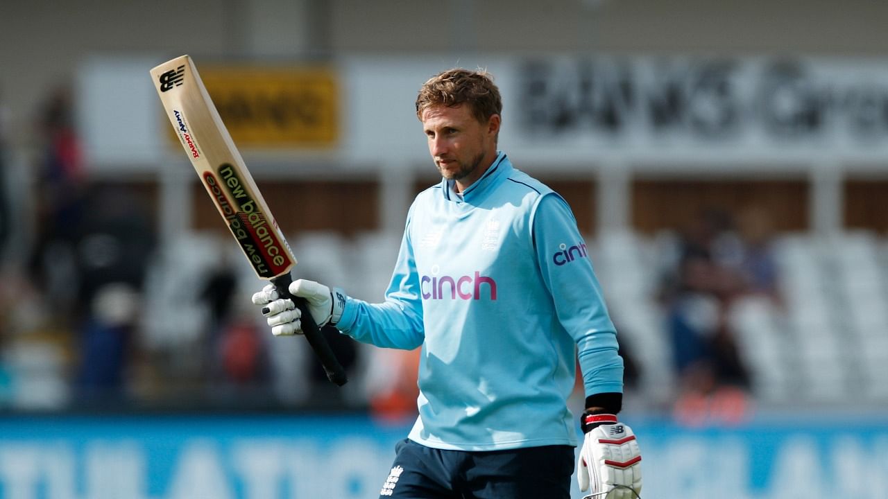 Test captain Joe Root, in his 150th ODI, was 79 not out. Credit: Reuters Photo