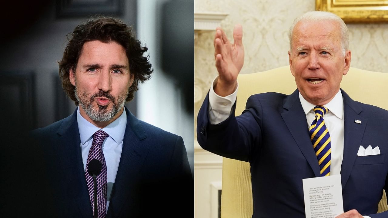 Canada President Justin Trudeau (L) and US President Joe Biden. Credit: AFP, Reuters File Photos