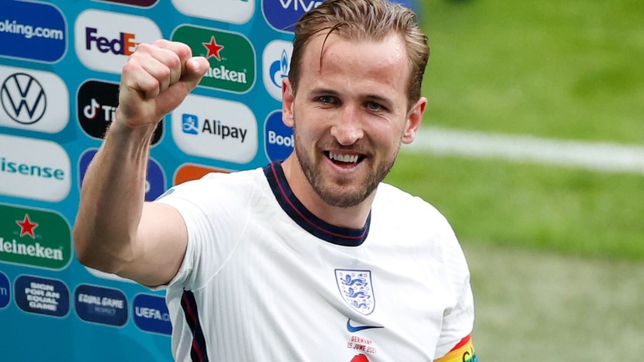 England football team captain Harry Kane. Credit: Reuters Photo