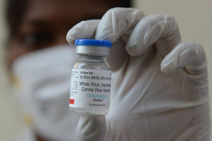A vial of Covaxin Covid-19 vaccine. Credit: AFP Photo