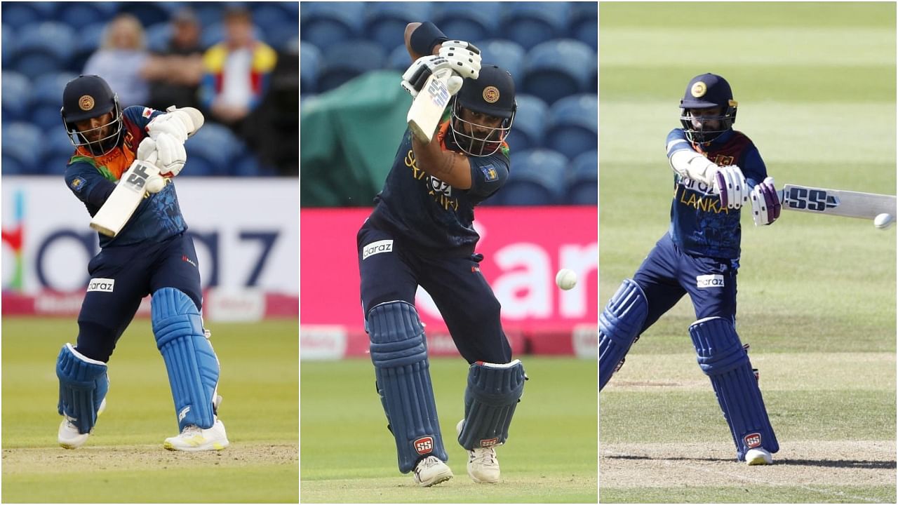 Vice captain Kusal Mendis, opener Danushka Gunathilaka and wicket keeper Niroshan Dickwella. Credit: AFP Photos