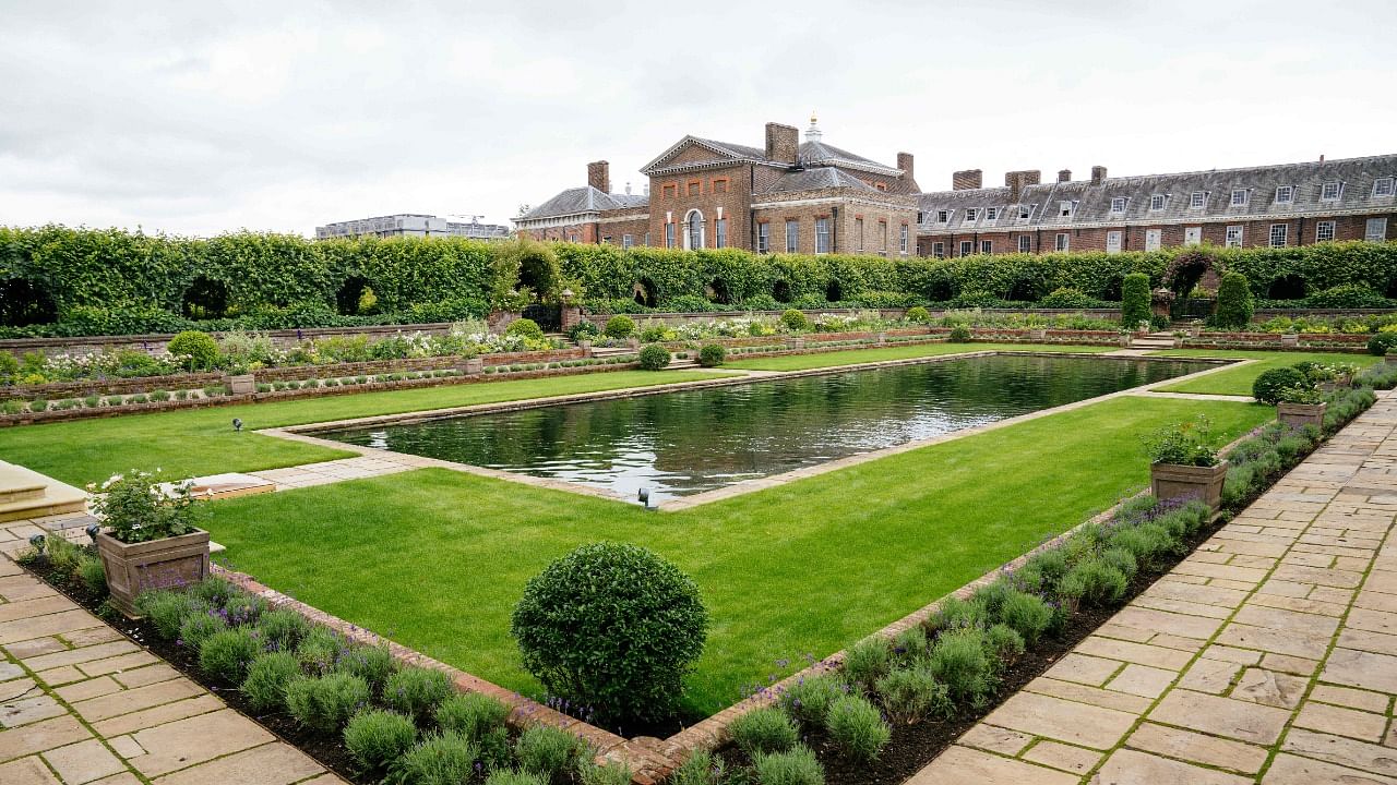 An undated handout picture released by Kensington Palace June 30, 2021 shows The Sunken Garden which will be the permanent home of a statue of Diana, Princess of Wales and was one of The Princess’s favourite locations. Credit: AFP Photo