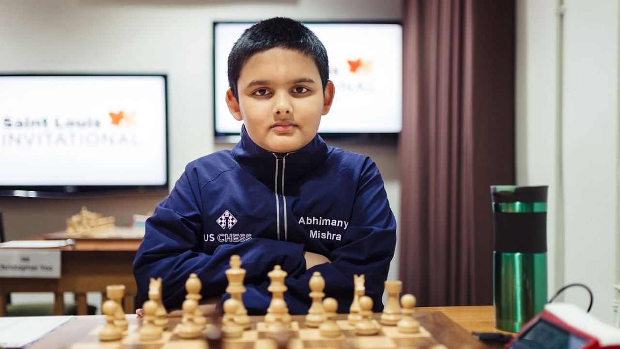 Indian-American chess prodigy and the world's youngest Grand Master Abhimanyu Mishra. Credit: Facebook/abhimayumishrachess