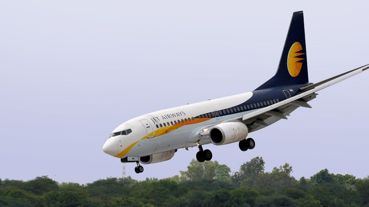 Grounded carrier Jet Airways on Wednesday reported a loss of Rs 153.35 crore for the June quarter of the last financial year. Credit: Reuters File Photo