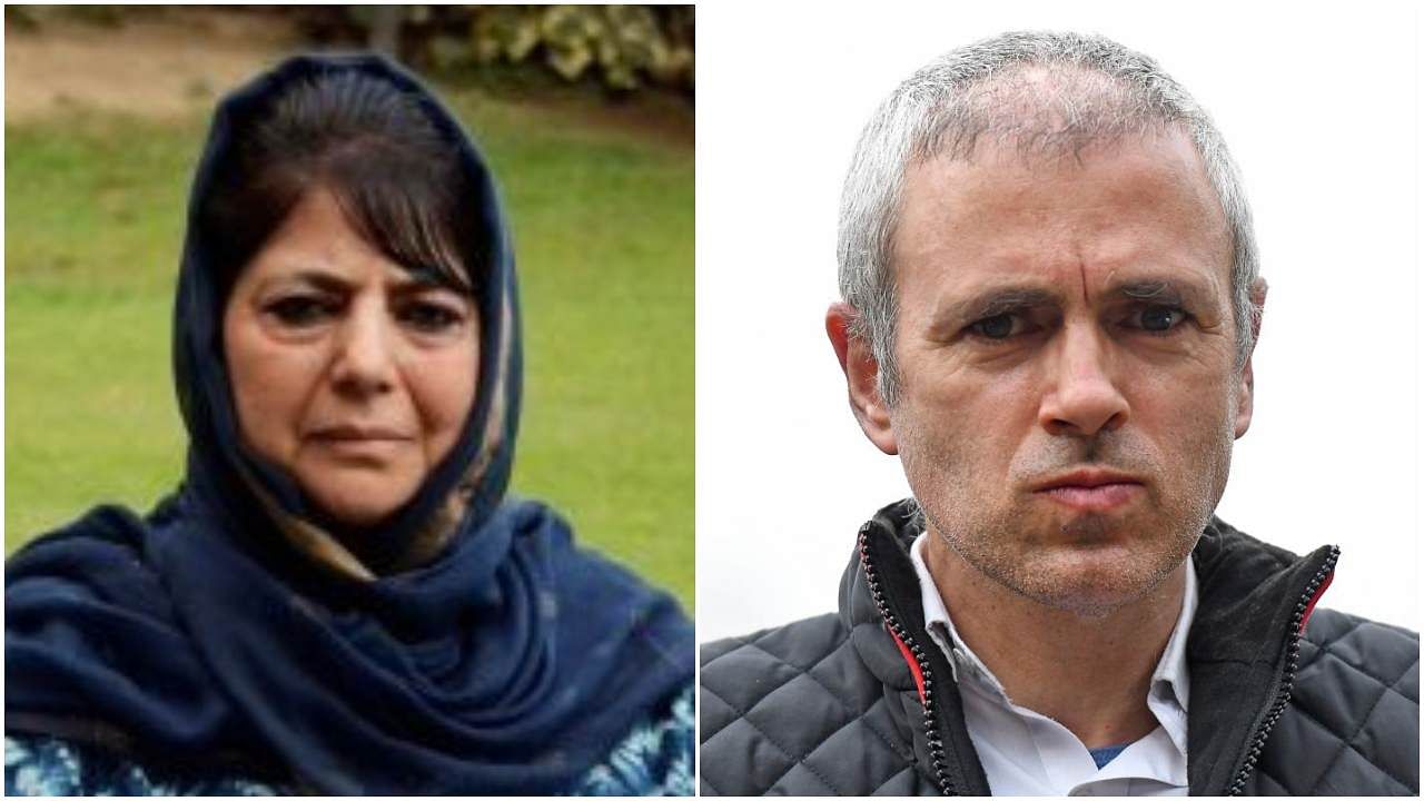 Mehbooba Mufti and Omar Abdullah. Credit: PTI/AFP Photo