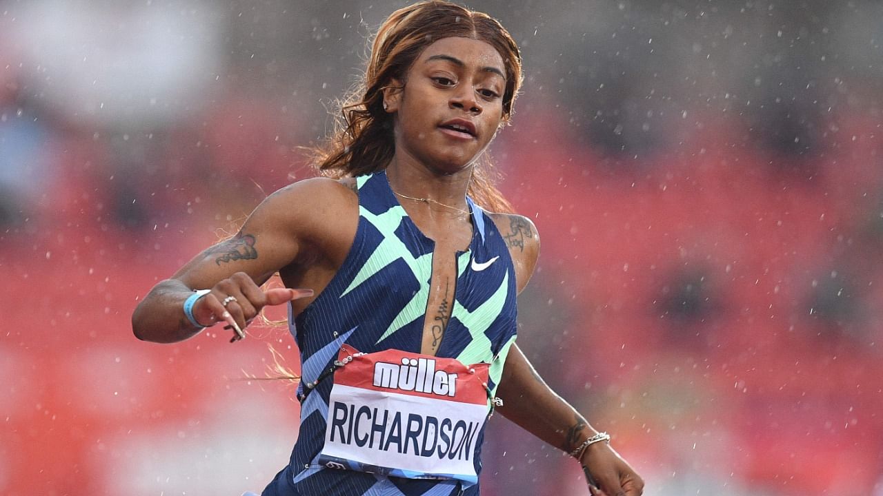 American sprint sensation Sha'Carri Richardson confirmed July 2, 2021 she tested positive for marijuana at the US Olympic athletics trials and says she could still compete on a relay at the Tokyo Games. Credit: AFP Photo