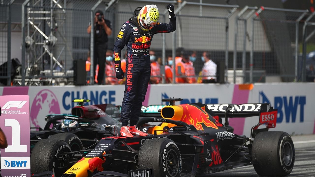 Verstappen also set the fastest lap to take his tally to 182 points after nine rounds. Credit: Reuters Photo