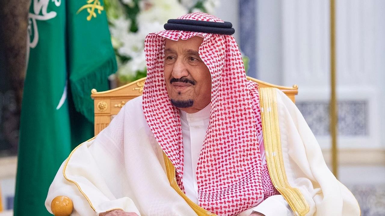 This file handout photo taken on March 5, 2020, provided by the Saudi Royal Palace, shows King Salman bin Abdulaziz during a meeting in the capital Riyadh. Credit: AFP Photo