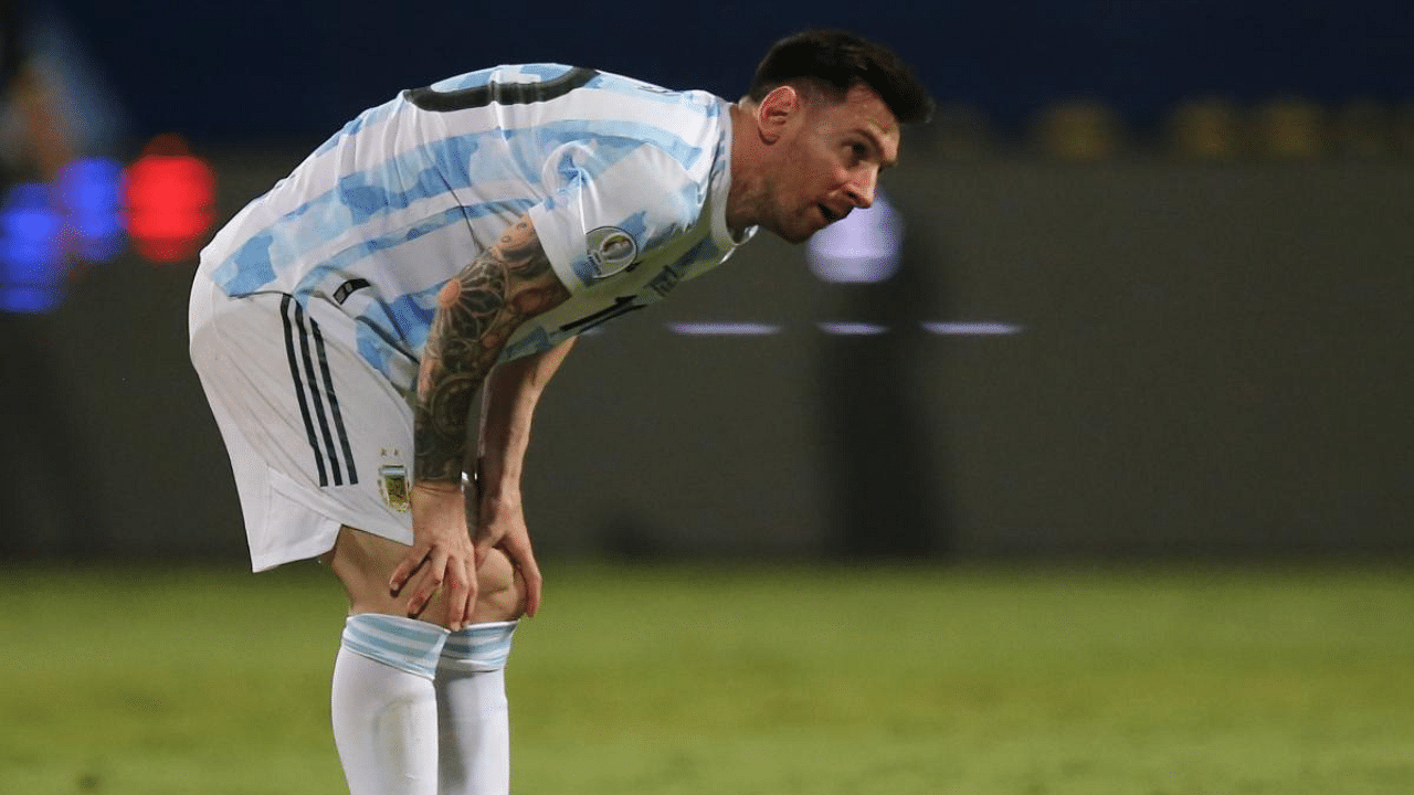 Argentina's Lionel Messi against Ecuador. Credit: Reuters Photo