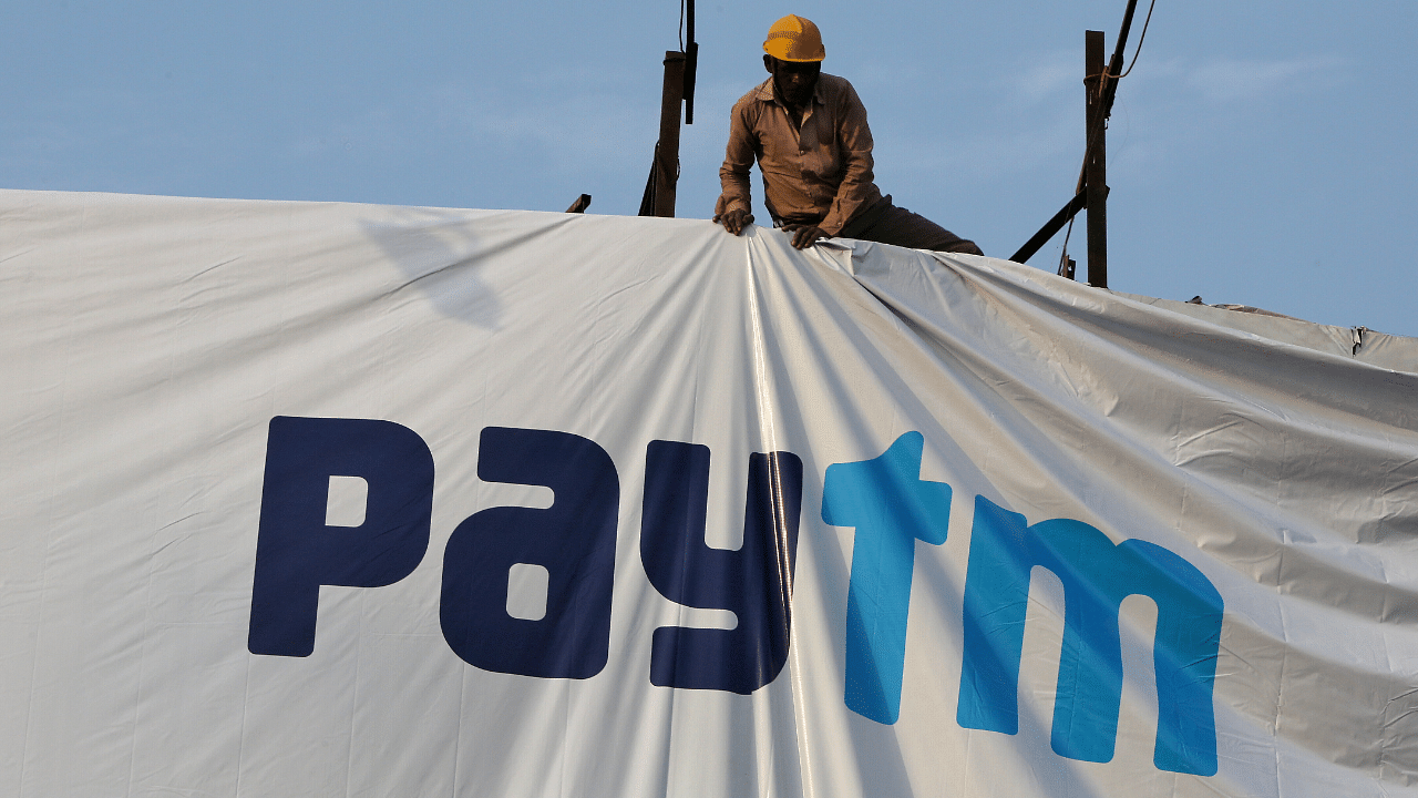 Logo of fintech major Paytm is seen. Credit: Reuters Photo