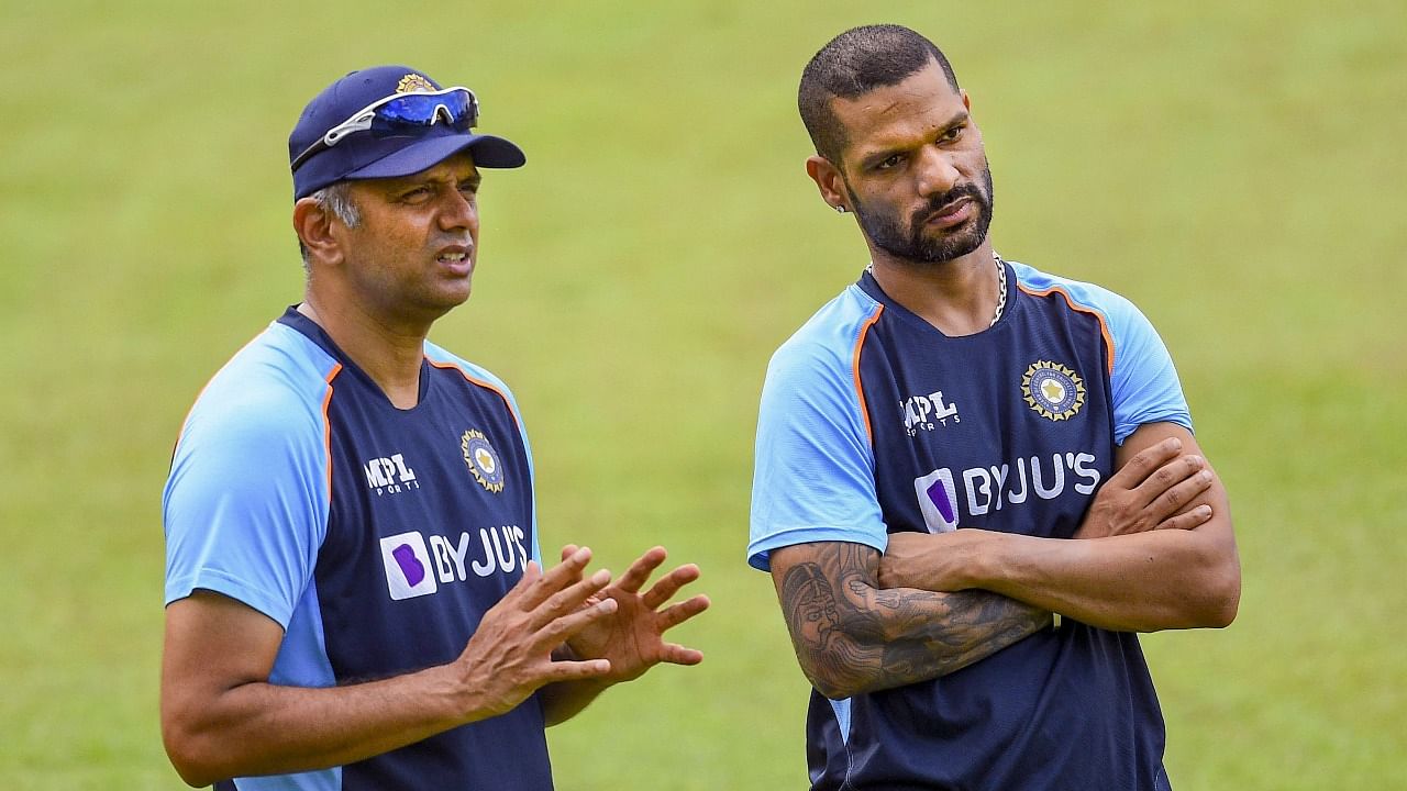 Shikhar Dhawan (R) hasn't hasn't regularly featured in the Indian T20 side. Credit: PTI Photo