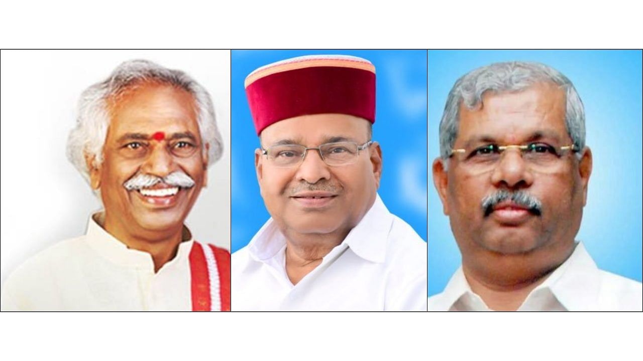 Bandaru Dattatraya, Thawarchand Gehlot and  Rajendra Vishwanath Arlekar (L-R). Credit: Twitter