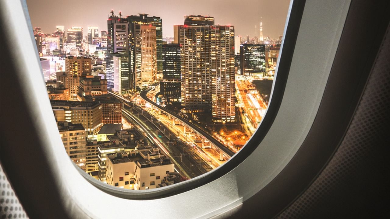 Tokyo skyline from an airplane. Credit: iStock Photo