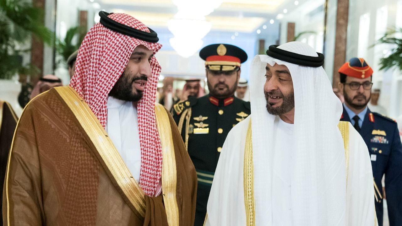 Saudi Crown Prince Mohammed bin Salman (L) and UAE Crown Prince Mohammed bin Zayed. Credit: Reuters File Photo