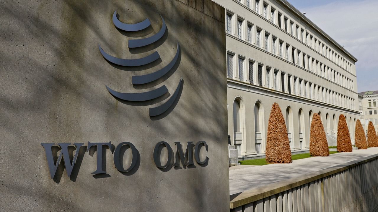 A logo is pictured on the World Trade Organization headquarters (WTO) in Geneva. Credit: Reuters Photo
