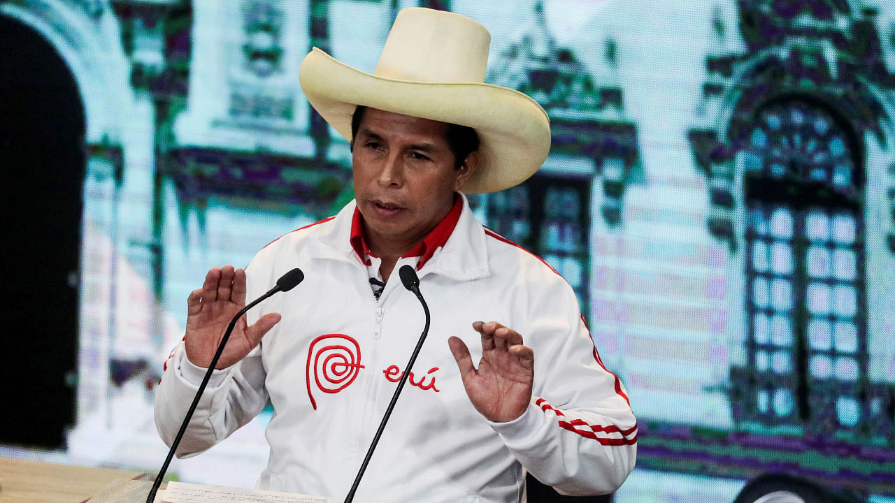 Peru's socialist candidate Pedro Castillo. Credit: Reuters File Photo