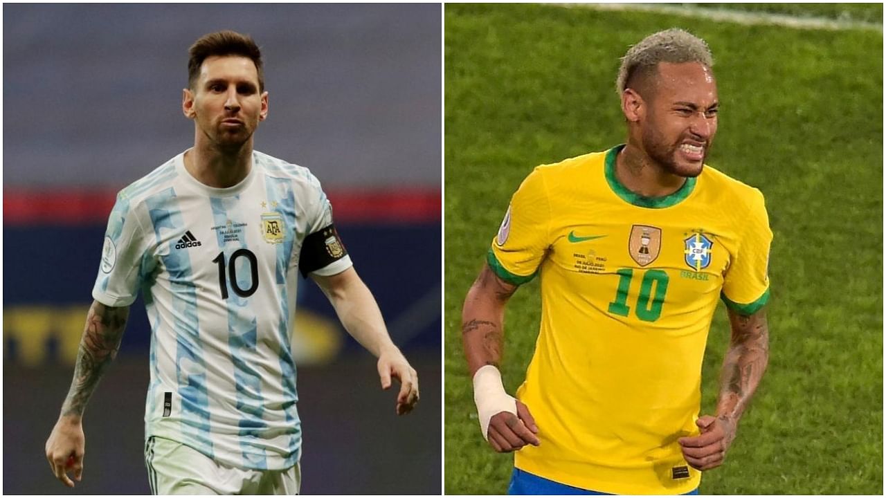 Former Barcelona teammates Lionel Messi and Neymar. Credit: Reuters/AFP