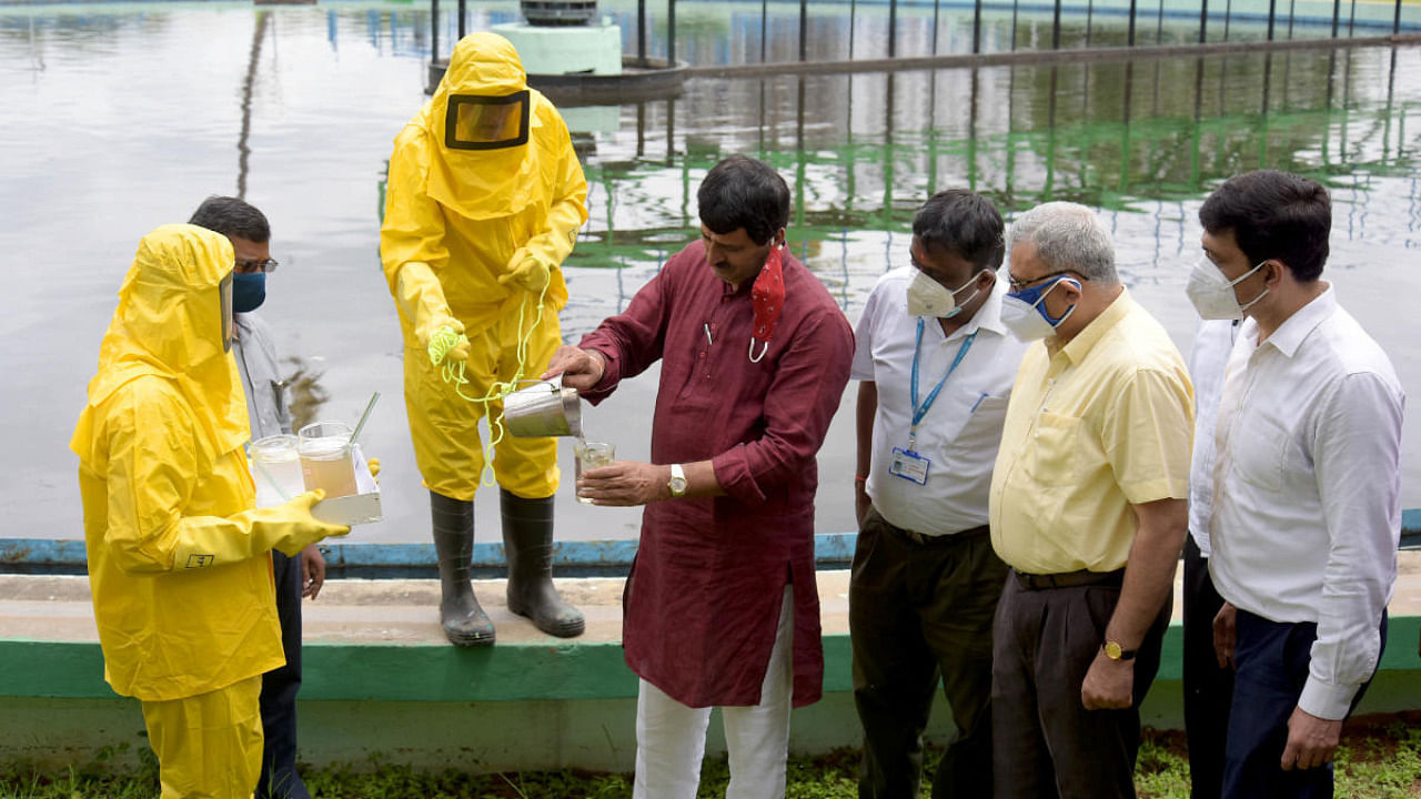 Currently, we have been treating sewage using secondary treatment techniques and the treated water is not properly used, said minister Yogeeshwara. Credit: Special Arrangement