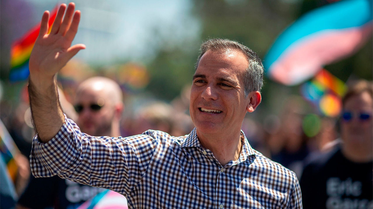 Los Angeles Mayor Eric Garcetti. Credit: AFP File Photo