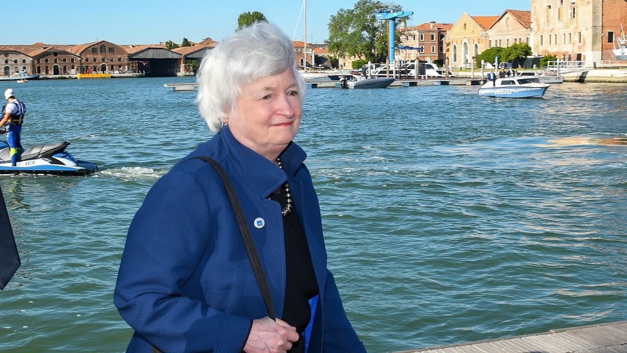 US Secretary of the Treasury Janet Yellen arrives to attend the G20 finance ministers and central bank governors' meeting in Venice. Credit: Reuters photo