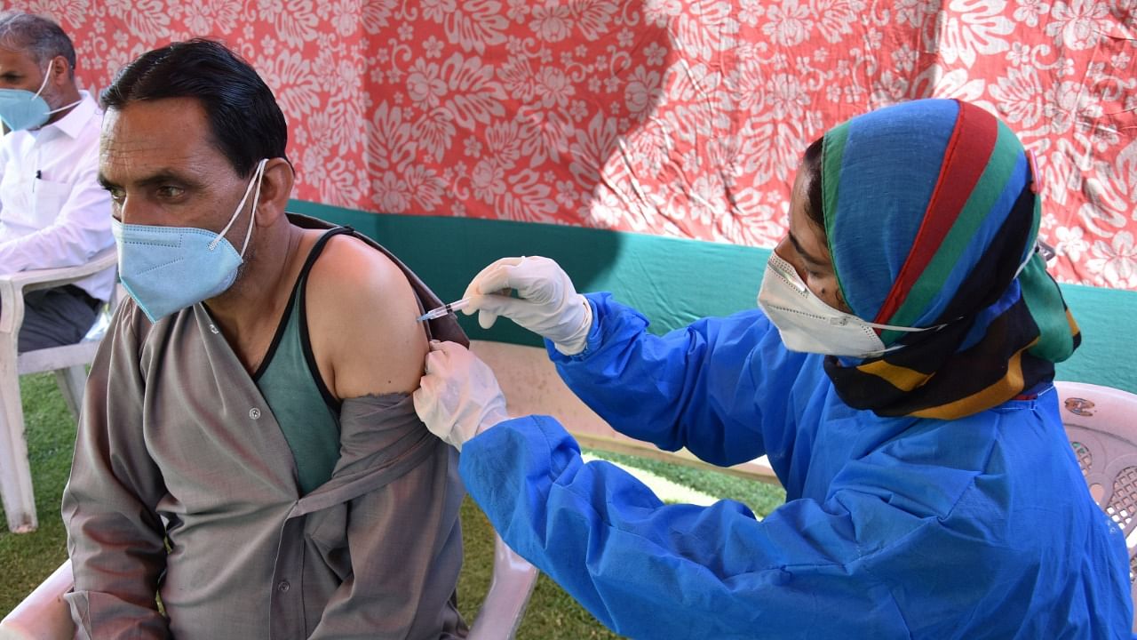 After the second wave of Covid-19 hit the UT in April and May this year, people have started flocking to vaccination centres in large numbers to get their jabs. Credit: PTI File Photo